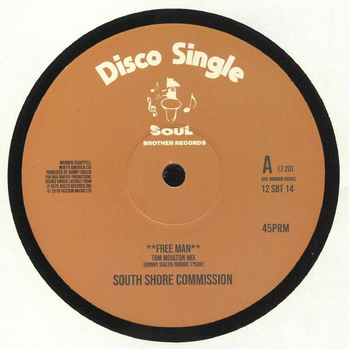South Shore Commission - Free Man / Ultra High Frequency - We're On The Right Track (Tom Moulton Mixes) (12")
