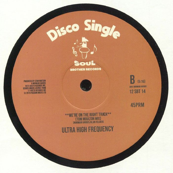 South Shore Commission - Free Man / Ultra High Frequency - We're On The Right Track (Tom Moulton Mixes) (12") - Image 2