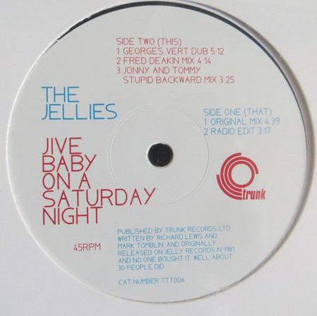 The Jellies - Jive Baby On A Saturday Night (12") - Image 2