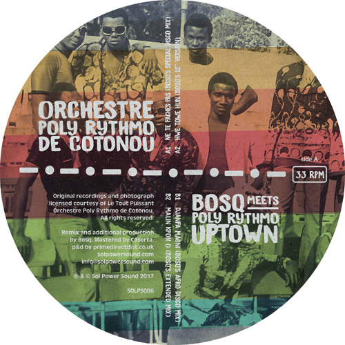 Orchestre Poly Rythmo de Cotonou - Bosq Meets Poly Rythmo Uptown (12", EP, Comp) - Image 3