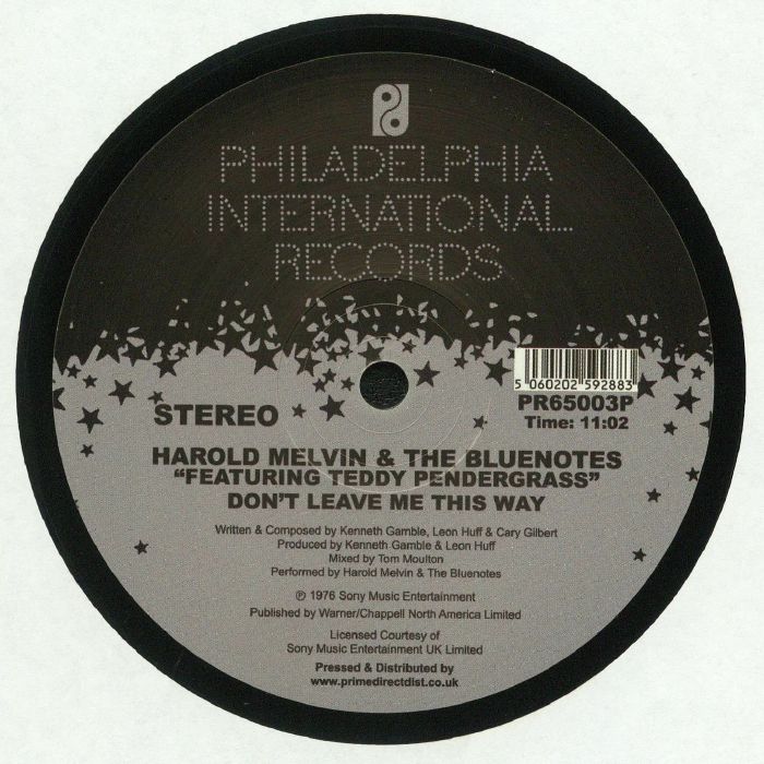 Harold Melvin And The Blue Notes Featuring Teddy Pendergrass - Back Luck / Don't Leave Me This Way (12") - Image 2