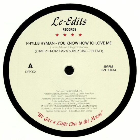 Phyllis Hyman / Keni Burke - You Know How To Love Me / Let Somebody Love You (Dimitri From Paris Super Disco Blend) (12")