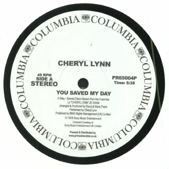 Cheryl Lynn - You Saved My Day / Got To Be Real (12")