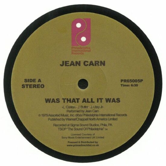 Jean Carn - Was That All It Was / Don't Let It Go To Your Head (12")