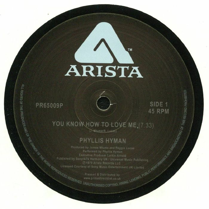 Phyllis Hyman - You Know How To Love Me (Long Version) / Living Inside Your Love (12")