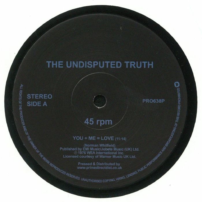 The Undisputed Truth - You + Me = Love / Sandman (12")