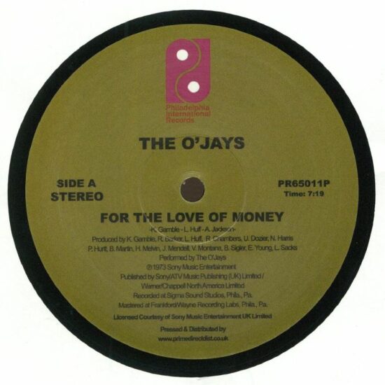 The O'Jay's - For The Love Of Money / Darlin' Darlin' Baby (Sweet, Tender, Love) (12")