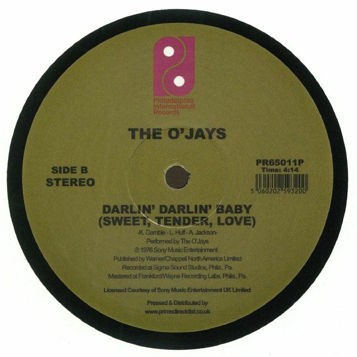 The O'Jay's - For The Love Of Money / Darlin' Darlin' Baby (Sweet, Tender, Love) (12") - Image 2