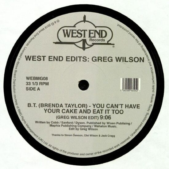 Various - West End Edits: Greg Wilson (2x12")
