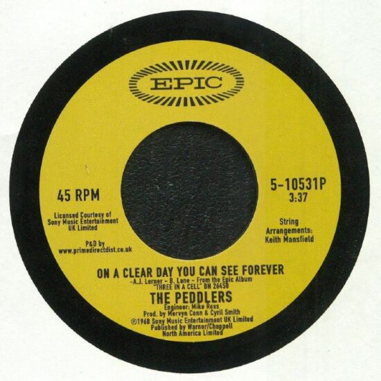 The Peddlers - On A Clear Day You Can See Forever (7")