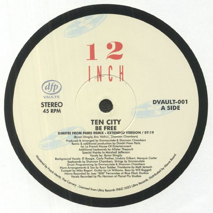 Ten City - Be Free (Dimitri From Paris Remix) (12") (VG+/M)