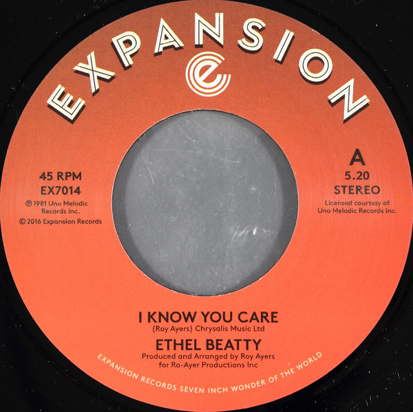 Ethel Beatty - I Know You Care / It's Your Love (7")
