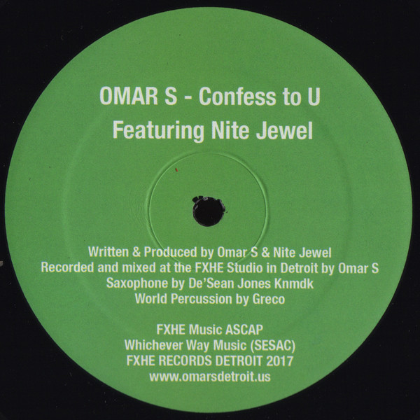 Omar-S Featuring Nite Jewel - Confess To U (White Text) (12") - Image 3