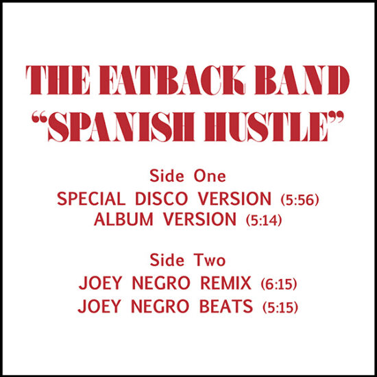 The Fatback Band - Spanish Hustle (OG + Joey Negro mixes) (12")