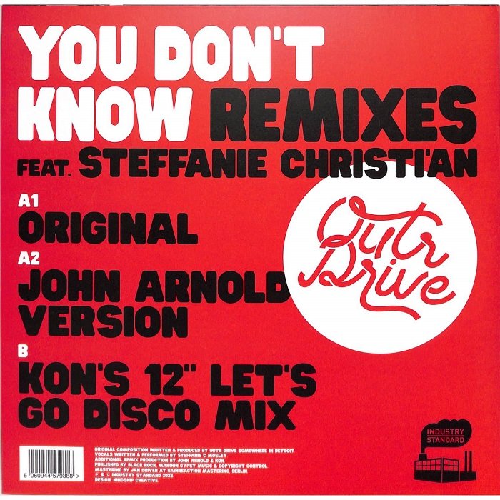 Outr Drive Feat. Steffanie Christian - You Don't Know Remixes (12") - Image 2