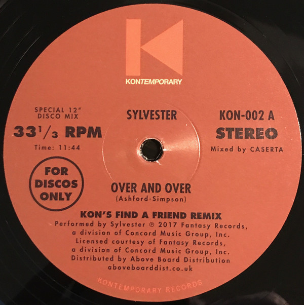 Sylvester - Over & Over (Kon's Find A Friend Remix) (12") - Image 2