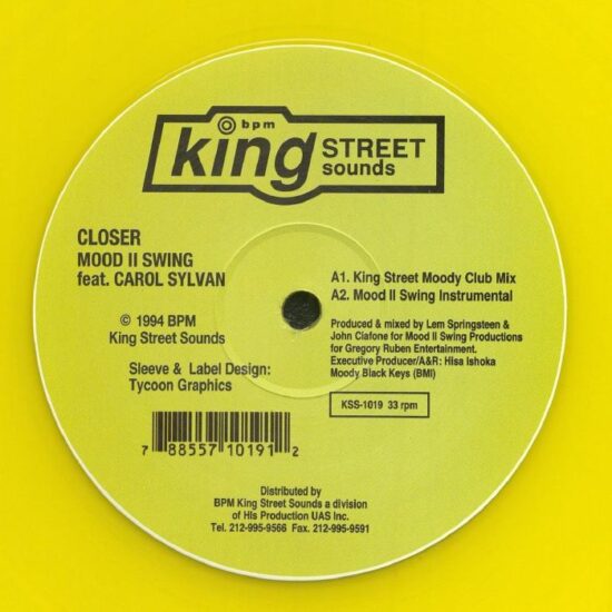 Mood II Swing Feat. Carol Sylvan - Closer (12"]