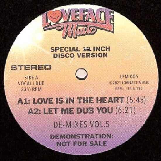 Loveface - De-Mixes Vol.5 (12")