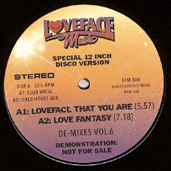 Loveface - De-Mixes Vol.6 (12")