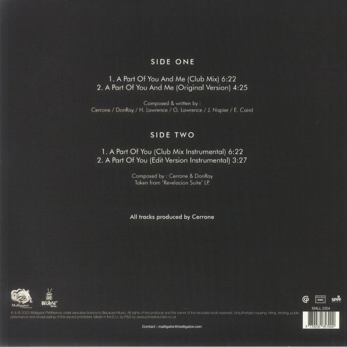 Cerrone - A Part Of You (12") - Image 4