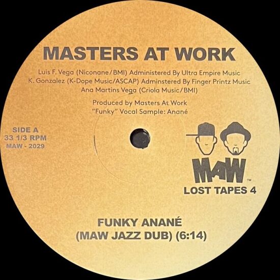Masters At Work - MAW Lost Tapes 4 (12")
