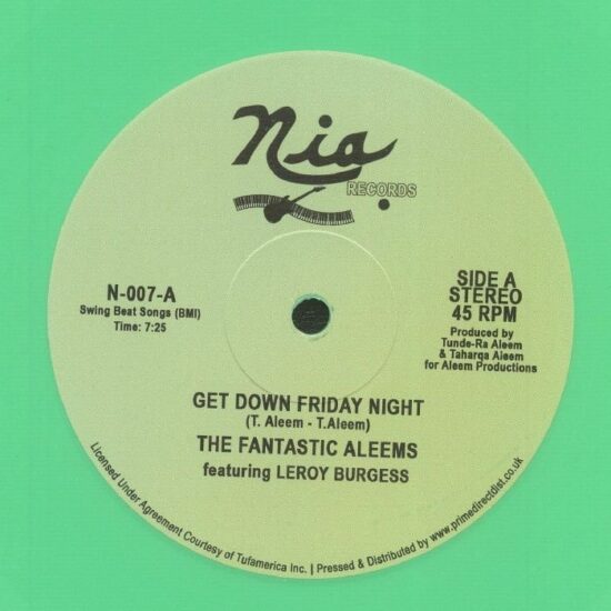 The Fantastic Aleems Featuring Leroy Burgess - Get Down Friday Night (12")