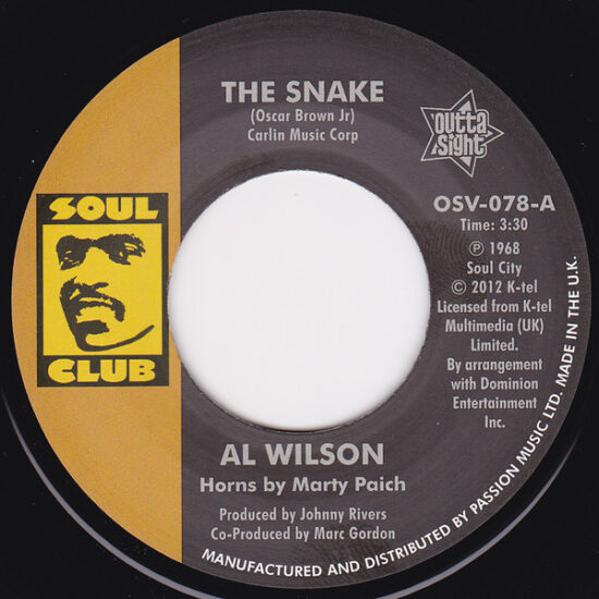 Al Wilson - The Snake (7")