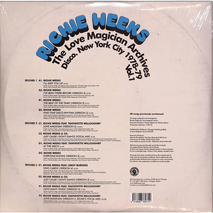 Richie Weeks - The Love Magician Archives - Disco - New York City 1978-79. Vol.1 (3xLP) - Image 2