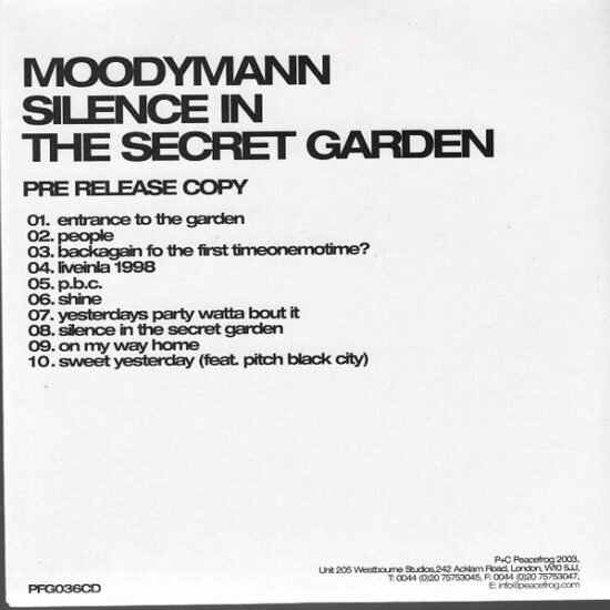 Moodymann - Silence In The Secret Garden (Promo) (CD) (VG/VG+)
