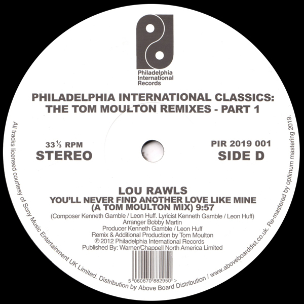 Tom Moulton - Philadelphia International Classics: The Tom Moulton Remixes : Part 1 (2x12") - Image 5