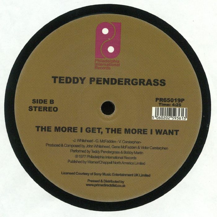 Teddy Pendergrass - You Can't Hide from Yourself / The More I Get, the More I Want (12") - Image 2