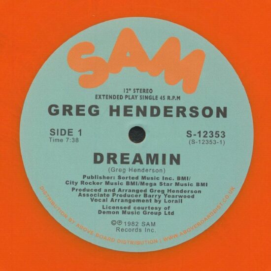 Greg Henderson - Dreamin' (12")