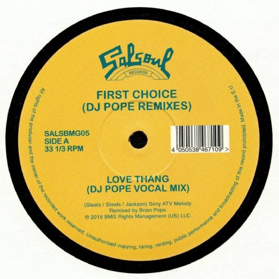 First Choice - Love Thang: DJ Pope Remixes (12")