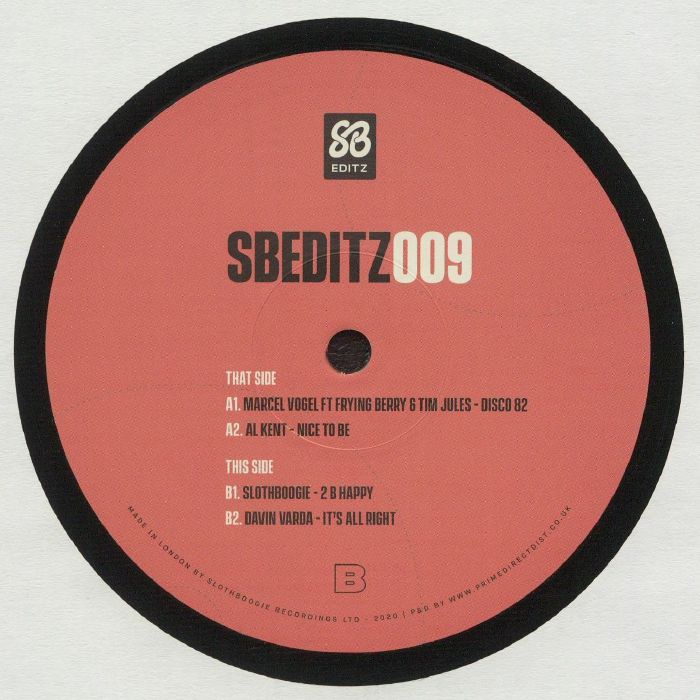 Marcel Vogel / Al Kent / SlothBoogie / Davin Varda - SBEDITZ009 (12") - Image 2