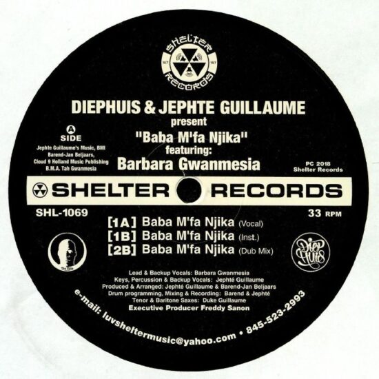 Diephuis & Jephte Guillaume Featuring Barbara Gwanmesia - Baba M'fa Njika (12")