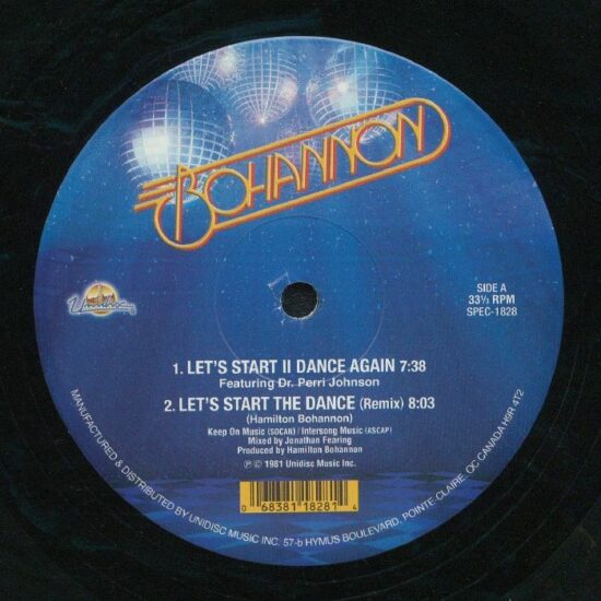 Bohannon - Let's Start II Dance Again / Let's Start The Dance (Remix) / Let's Start The Dance III (12")