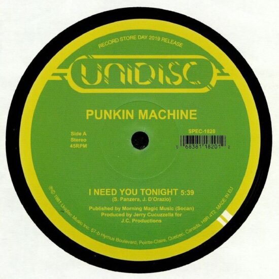 Punkin Machine / Suzy Q - I Need You Tonight / Tonight (12")
