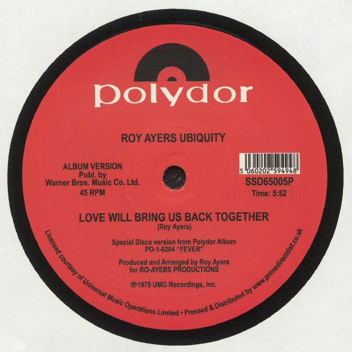 Roy Ayers Ubiquity - Running Away / Love Will Bring Us Back Together (12") - Image 2
