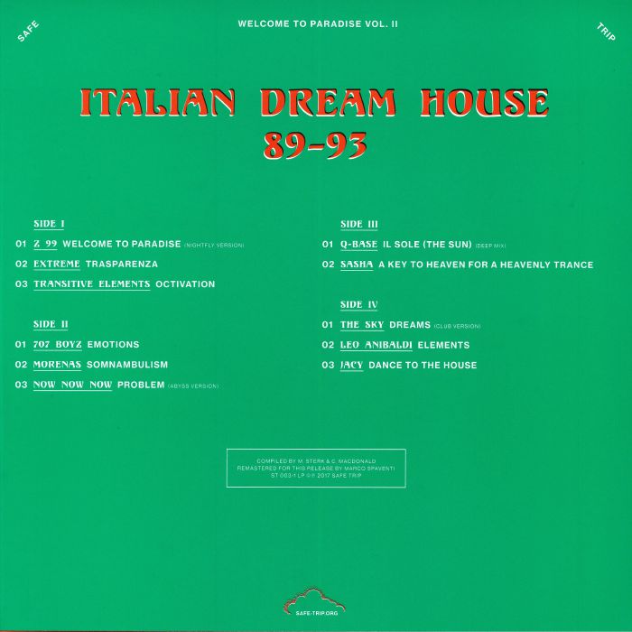 Various - Welcome To Paradise Vol. II: Italian Dream House 89-93 (2xLP) (2021 Repress) (M/VG+) - Image 2