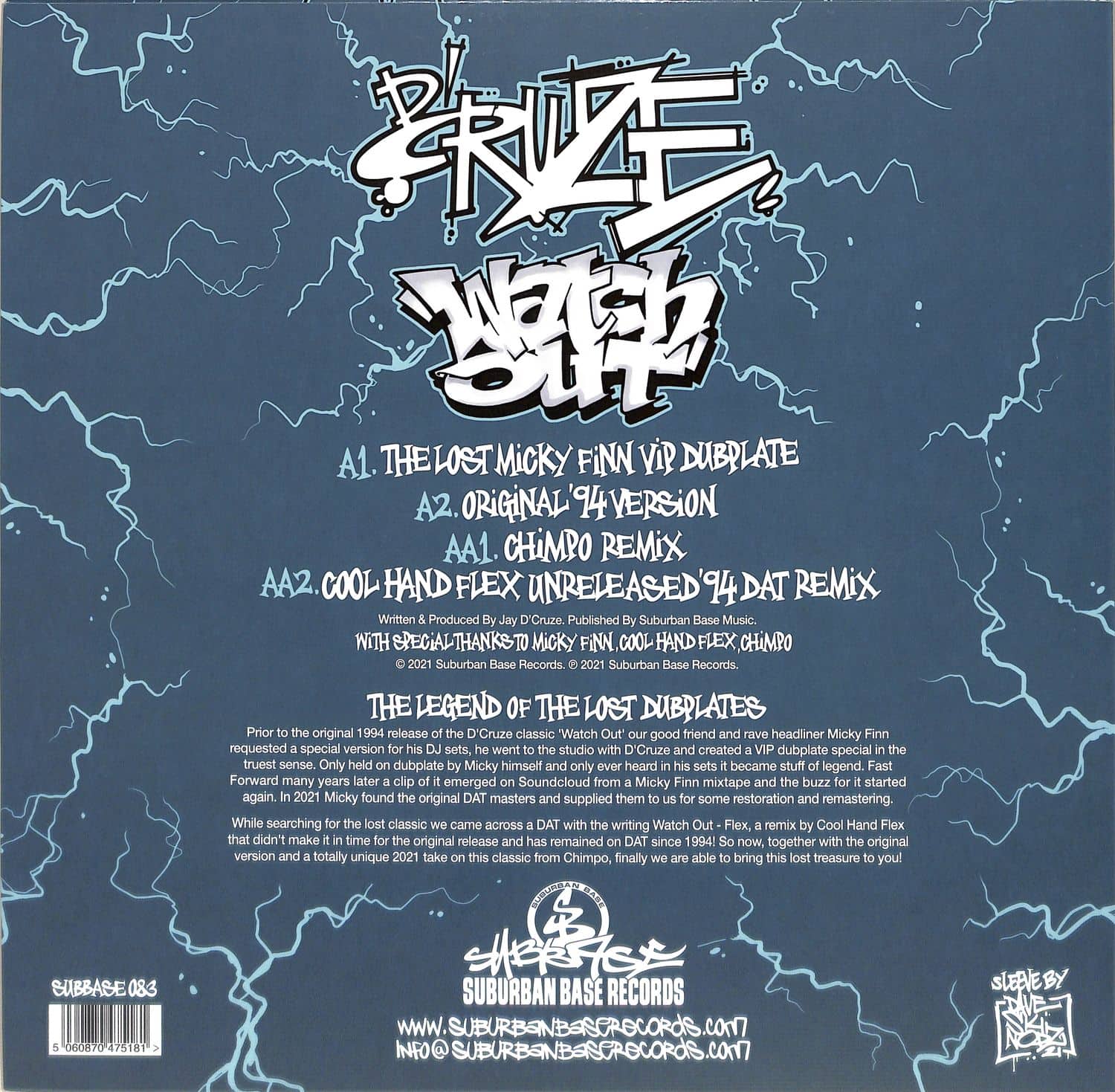 D'Cruze - Watch Out The Lost Dubplates (12") - Image 4