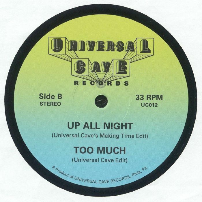 Adam Stegemann & Universal Cave - Self Control / Up All Night / Too Much (12") - Image 2