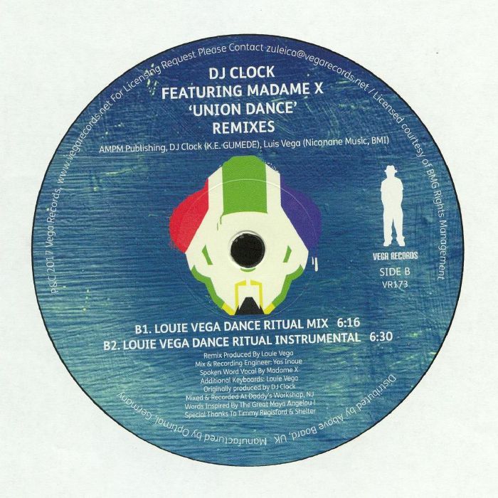 DJ Clock Featuring Madame X - Union Dance (Louie Vega Remixes) (12") - Image 2