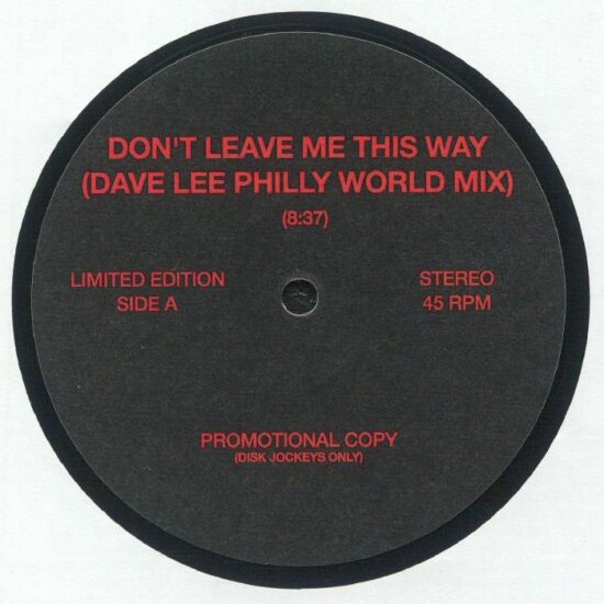 Harold Melvin & The Bluenotes / Kokomo - Don't Leave Me This Way (Dave Lee Philly World Mix) / Use Your Imagination (Dave Lee Re-Imagined Mix) (12")