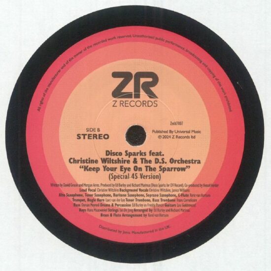 Dave & Maurissa / Disco Sparks Feat. Christine Wiltshire & The D.S. Orchestra - What About My Love / Keep Your Eye On The Sparrow (7")